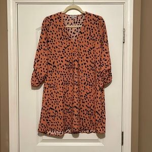 Orange and black tank shirt